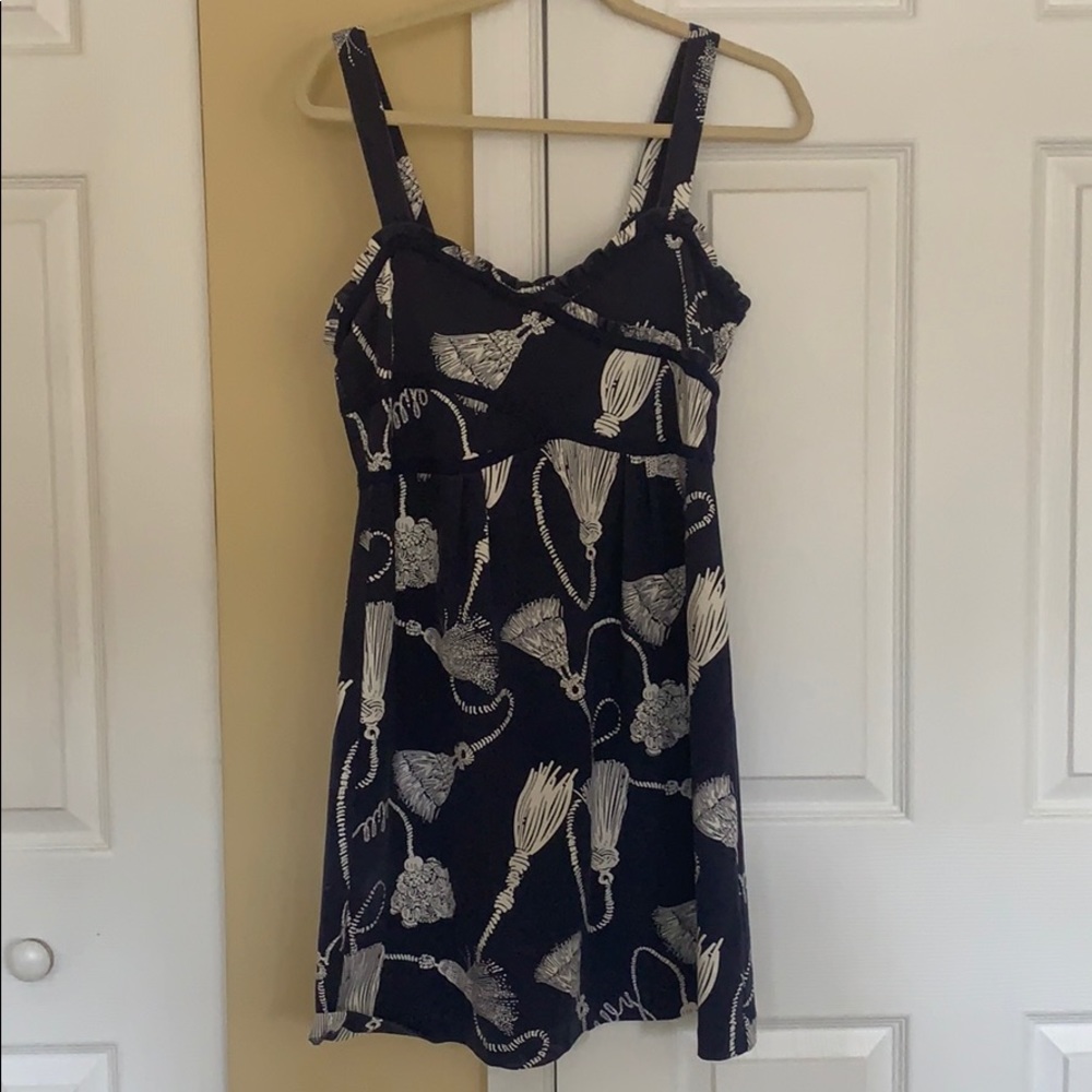 Lily Pulitzer navy tassel dress